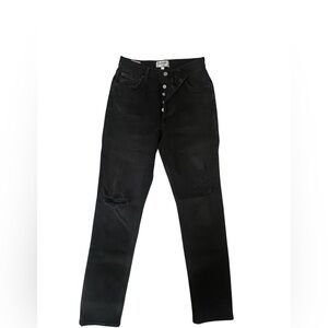 AGOLDE Black Distressed High Rise Skinny Jeans – Size 26